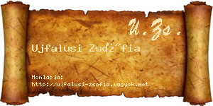 Ujfalusi Zsófia névjegykártya